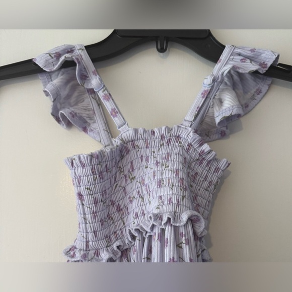 Posh Peanut Jeanette Smocked Flutter Sleeve Babydoll Dress - Picture 5 of 7